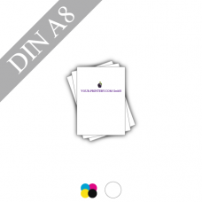 Flyer | 135g Bilderdruckpapier weiss | DIN A8 | 4/0-farbig